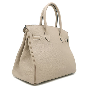 エルメス HERMES バーキン30 トゥルティエールグレー トゴ ハンドバッグ シルバー金具 グレージュ