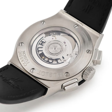 腕時計 ウブロ HUBLOT クラシック フュージョン クロノグラフ チタニウム 521.NX.1171.LR 自動巻き メンズ ブラック 黒 デイト