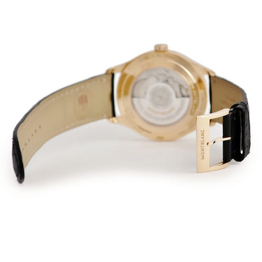 腕時計 モンブラン Montblanc ヘリテイジ クロノメトリー カンティエーム アニュアル 112535 自動巻き メンズ 新品同様 K18RG無垢