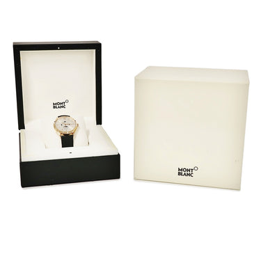 腕時計 モンブラン Montblanc ヘリテイジ クロノメトリー カンティエーム アニュアル 112535 自動巻き メンズ 新品同様 K18RG無垢