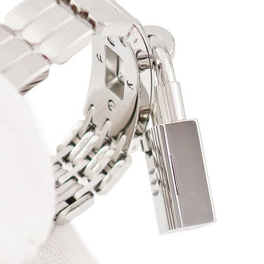 腕時計 エルメス HERMES ケリーウォッチ KE4.131 クオーツ レディース 純正ダイヤ ホワイト シェル カデナ型 錠前 南京錠