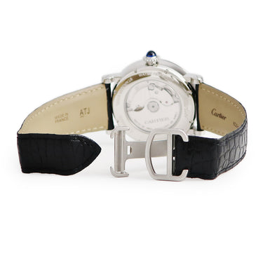 腕時計 カルティエ Cartier ロトンド ドゥ カルティエ グランデイト W1556368 自動巻き メンズ シルバー ギョウシェ デュアルタイム