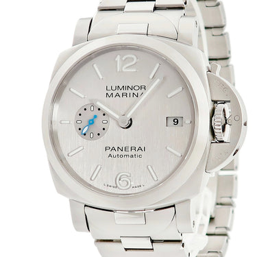腕時計 パネライ PANERAI ルミノール マリーナ PAM00977 V番 自動巻き メンズ V番 シルバー ヘアライン デイト スモールセコンド