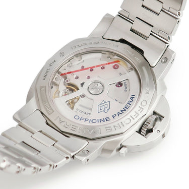 腕時計 パネライ PANERAI ルミノール マリーナ PAM00977 V番 自動巻き メンズ V番 シルバー ヘアライン デイト スモールセコンド