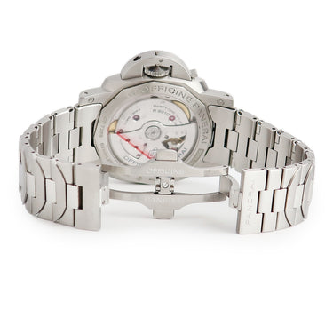 腕時計 パネライ PANERAI ルミノール マリーナ PAM00977 V番 自動巻き メンズ V番 シルバー ヘアライン デイト スモールセコンド