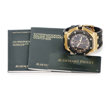 腕時計 オーデマピゲ AUDEMARS PIGUET ロイヤルオーク オフショア クロノグラフ 26401RO.OO.A002CA.02 自動巻き メンズ K18PG×セラミック 黒