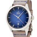 腕時計 チュチマ Tutima フリーガー エアロクラブ デイト 6105-53 自動巻き メンズ 新品同様 ダークブルー 青 バー シースルーバック