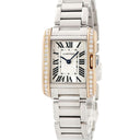 腕時計 カルティエ Cartier タンク アングレーズ SM W3TA0002 クオーツ レディース K18PG×SS コンビ 純正ダイヤ ギョウシェ