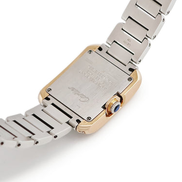 腕時計 カルティエ Cartier タンク アングレーズ SM W3TA0002 クオーツ レディース K18PG×SS コンビ 純正ダイヤ ギョウシェ