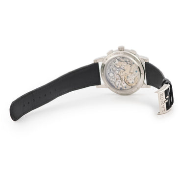 腕時計 ランゲ&ゾーネ LANGE&SOHNE 1815 クロノグラフ 401.026 手巻き メンズ K18WG無垢 シルバー アラビア 青針 スモールセコンド