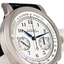 腕時計 ランゲ&ゾーネ LANGE&SOHNE 1815 クロノグラフ 401.026 手巻き メンズ K18WG無垢 シルバー アラビア 青針 スモールセコンド