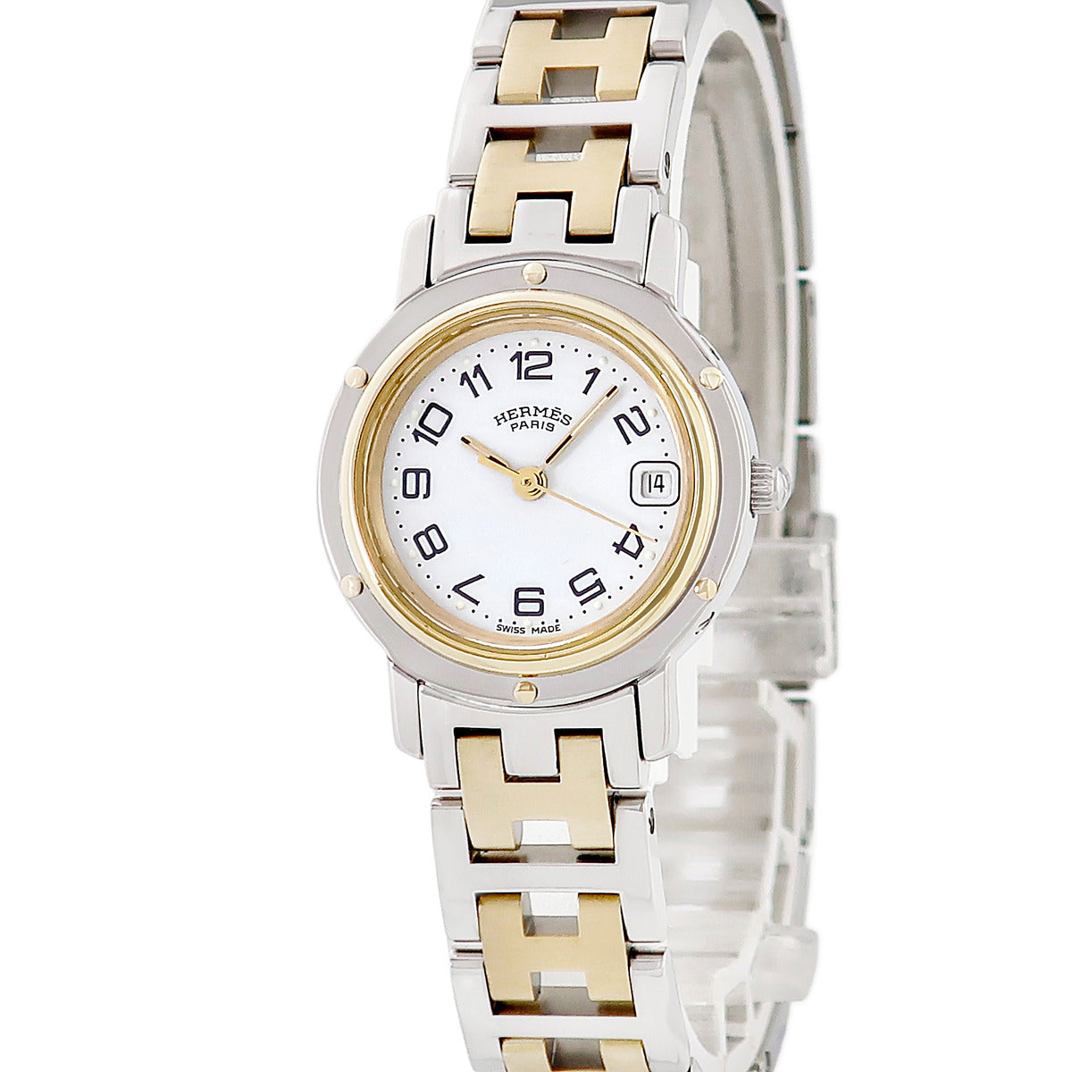 エルメス HERMES クリッパー CL4.220 クオーツ レディース GP×SS