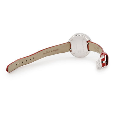 腕時計 ヴァンクリーフアーペル Van Cleef & Arpels チャーム ミニウォッチ VCARO29900 クオーツ レディース メーカーOH済 K18WG無垢 純正ダイヤ