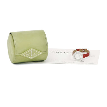 腕時計 ヴァンクリーフアーペル Van Cleef & Arpels チャーム ミニウォッチ VCARO29900 クオーツ レディース メーカーOH済 K18WG無垢 純正ダイヤ