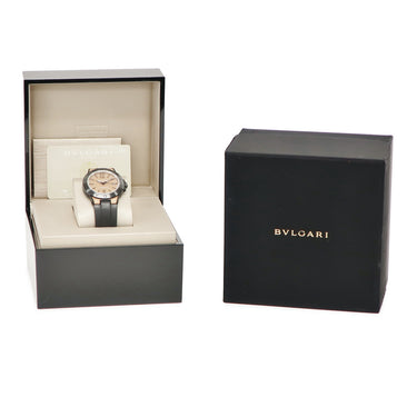 腕時計 ブルガリ BVLGARI ディアゴノ マグネシウム 41 ブラウンラッカー DG41SMC DG41C11SMCVD 自動巻き メンズ デイト バー アラビア