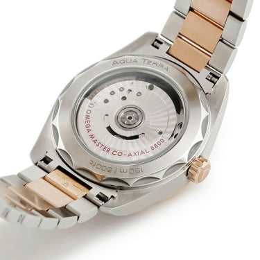 腕時計 オメガ OMEGA シーマスター アクアテラ 220.20.38.20.06.001 自動巻き レディース K18セドナゴールド×SS コンビ 波模様