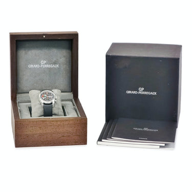 腕時計 ジラールペルゴ GIRARD PERREGAUX ラリー モンテカルロ 1976 スポーツクロノ 49541-11-61-FK6A 自動巻き メンズ ブラック デイト 限定