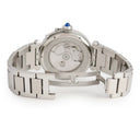 腕時計 カルティエ Cartier パシャ XL ナイト&デイ W31093M7 自動巻き メンズ シルバー GMT デイト ギョウシェ 青針