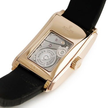 腕時計 ロレックス ROLEX チェリーニ プリンス 5442/5 D番 手巻き メンズ D番 K18エバーRG無垢 復刻モデル ブラックサンビーム