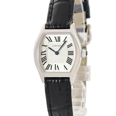 腕時計 カルティエ Cartier トーチュ SM W1556361 手巻き レディース K18WG無垢 トノウ ローマン ギヨシェ