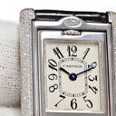 腕時計 カルティエ Cartier タンク バスキュラント SM WA203531 クオーツ レディース K18WG無垢 純正ダイヤ 角型 反転ケース
