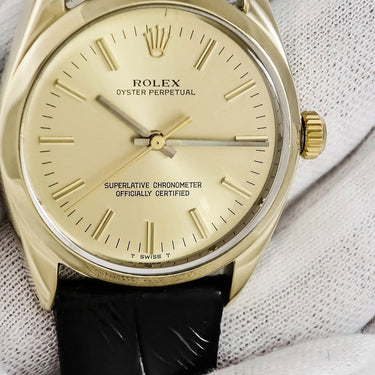 腕時計 ロレックス ROLEX オイスターパーペチュアル 1024 29番台 自動巻き メンズ 29番台 シャンパン 金張り 1969年 ヴィンテージ