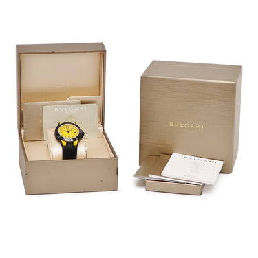 腕時計 ブルガリ BVLGARI ディアゴノ マグネシウム 41 DG41SMC DG41C10SMCVD 自動巻き メンズ イエロー デイト バー アラビア