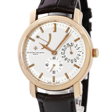 腕時計 ヴァシュロン・コンスタンタン VACHERON CONSTANTIN マルタ パワーリザーブ デイト 83060/000R-9288 手巻き メンズ K18PG無垢 スモセコ