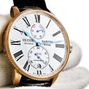 腕時計 ユリスナルダン ULYSSE NARDIN マリーン トルピユール 1182-310/40 自動巻き メンズ K18RG無垢 ホワイト ローマン スモールセコンド