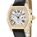 腕時計 カルティエ Cartier ロードスター XL クロノグラフ W62021Y3 自動巻き メンズ K18YG無垢 シルバー デイト スモールセコンド