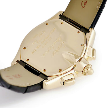 腕時計 カルティエ Cartier ロードスター XL クロノグラフ W62021Y3 自動巻き メンズ K18YG無垢 シルバー デイト スモールセコンド