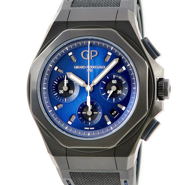 腕時計 ジラールペルゴ GIRARD PERREGAUX ロレアート アブソルート クロノグラフ 81060-21-491-FH6A 自動巻き メンズ 新品同様 デイト ブルー