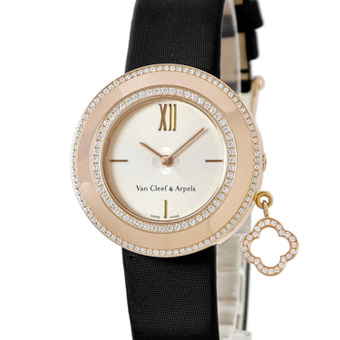 腕時計 ヴァンクリーフアーペル Van Cleef & Arpels チャーム クローバー S VCARM95000 クオーツ レディース K18PG無垢 純正ダイヤ アルハンブラ