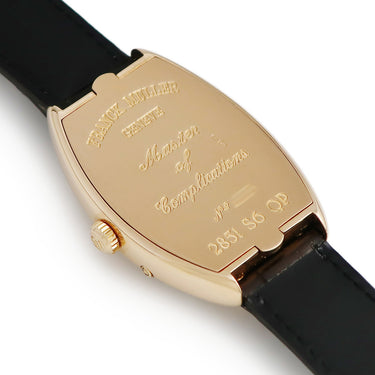 腕時計 フランクミュラー FRANCK MULLER トノウカーベックス パーペチュアルカレンダー 2851 S6 QP 自動巻き メンズ K18PG無垢 アイボリー