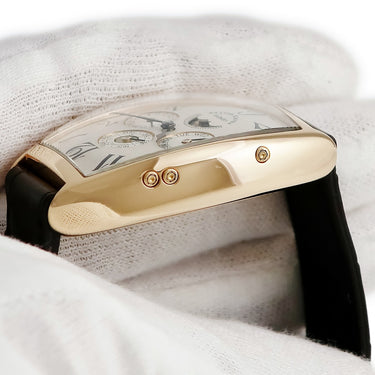 腕時計 フランクミュラー FRANCK MULLER トノウカーベックス パーペチュアルカレンダー 2851 S6 QP 自動巻き メンズ K18PG無垢 アイボリー