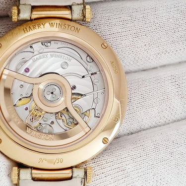 腕時計 ハリーウィンストン Harry Winston プルミエール ブルーミング スノー PRNAHM36RR011 自動巻き メンズ K18PG無垢 純正ダイヤ