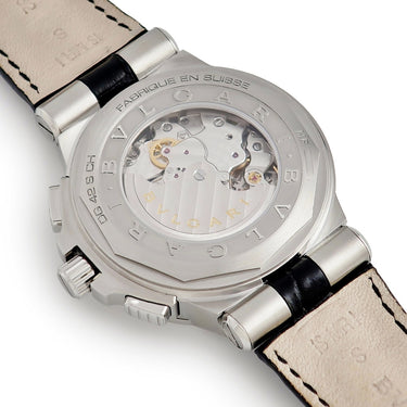 腕時計 ブルガリ BVLGARI ディアゴノ カリブロ303 クロノグラフ DG42SCH 自動巻き メンズ 黒×シルバー デイト 夜光インデックス