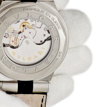 腕時計 ブルガリ BVLGARI ディアゴノ カリブロ303 クロノグラフ DG42SCH 自動巻き メンズ 黒×シルバー デイト 夜光インデックス