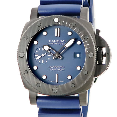 腕時計 パネライ PANERAI サブマーシブル クアランタクアトロ カーボテック ブルー アビッソ PAM01232 Y番 自動巻き メンズ Y番 デイト