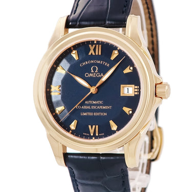 腕時計 オメガ OMEGA デ ヴィル CO-AXIAL クロノメーター 5931.81.23 自動巻き メンズ K18PG無垢 デイト ローマン 限定 ラウンド