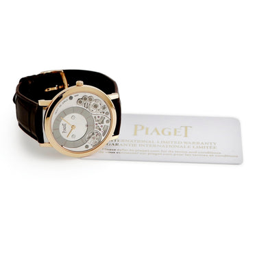 腕時計 ピアジェ PIAGET アルティプラノ ウルトラシン G0A39110 手巻き メンズ K18PG無垢 スケルトン オフセンター グレー 世界最薄
