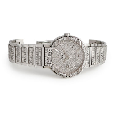 腕時計 ピアジェ PIAGET ポロ ライムライト P10172 自動巻き メンズ K18WG無垢 純正ダイヤ パヴェ 全面ダイヤモンド