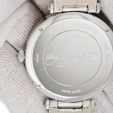 腕時計 ハリーウィンストン Harry Winston プルミエール ムーンフェイズ PRNQMP36WW001 クオーツ レディース K18WG無垢 純正ダイヤ シェル