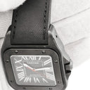腕時計 カルティエ Cartier サントス 100 LM カーボンコーティング WSSA0006 自動巻き メンズ ADLC ブラック スクエア
