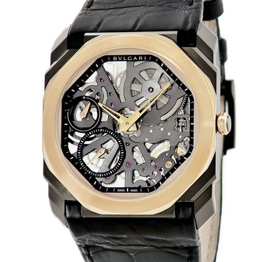 腕時計 ブルガリ BVLGARI オクト フィニッシモ スケルトン 102469 BGO40SPGXTSK 手巻き メンズ K18PG×SS コンビ スモールセコンド