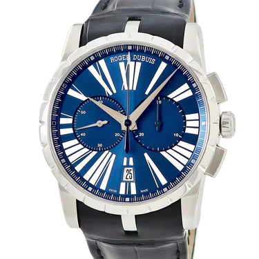 腕時計 ロジェデュブイ ROGER DUBUIS エクスカリバー 42 クロノグラフ DBEX0389 自動巻き メンズ ローマン スモールセコンド ネイビー