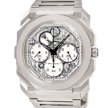 腕時計 ブルガリ BVLGARI オクト フィニッシモ スケッチ 104192/BGO43SXTCHGMT 自動巻き メンズ 新品同様 限定 GMT