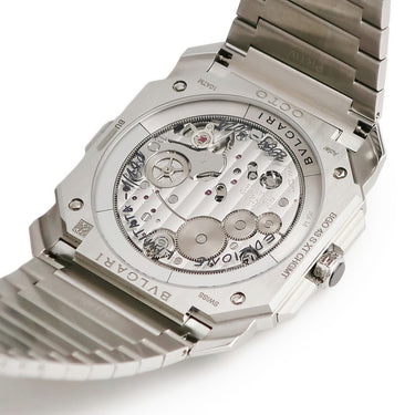 腕時計 ブルガリ BVLGARI オクト フィニッシモ スケッチ 104192/BGO43SXTCHGMT 自動巻き メンズ 新品同様 限定 GMT