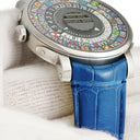 腕時計 ルイヴィトン LOUIS VUITTON エスカル タイムゾーン Q5D20 自動巻き メンズ 24か国 ワールドタイマー GMT グレー