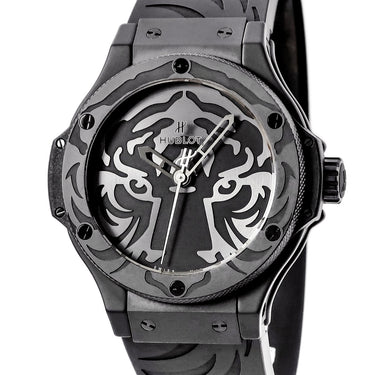 腕時計 ウブロ HUBLOT ビッグバン ブラックジャガー ホワイトタイガー 316.CI.1410.RX.BJW16 自動巻き メンズ 100本限定 ブラック